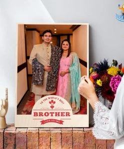 Chitra Chaya Best Brother Personalized Wooden Print Frame | COD Not Available