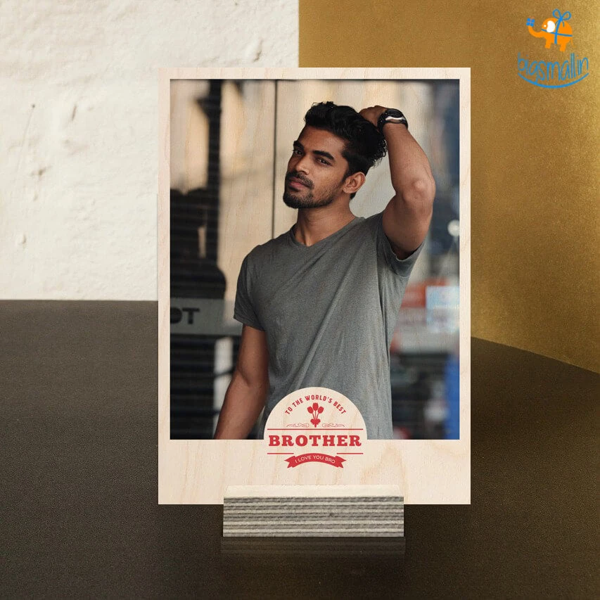 Chitra Chaya Best Brother Personalized Wooden Print Frame | COD Not Available