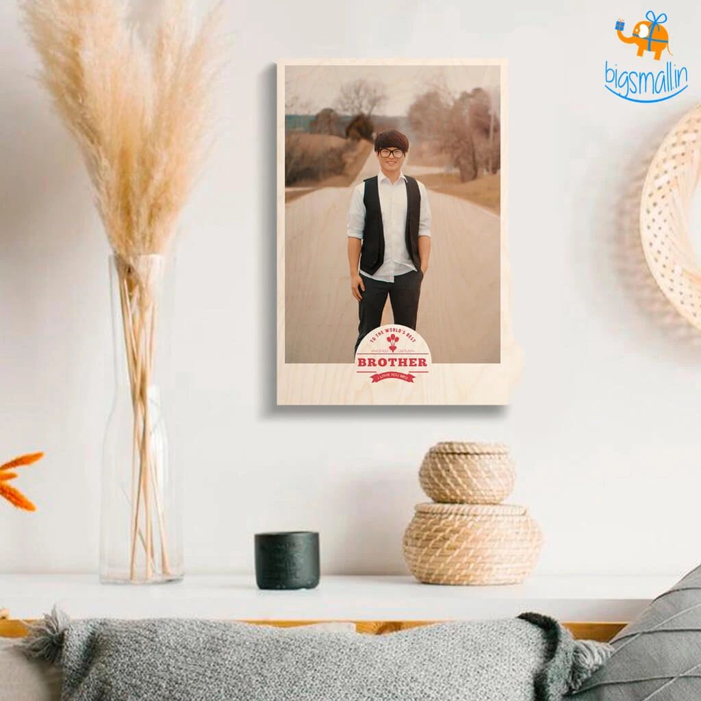 Chitra Chaya Best Brother Personalized Wooden Print Frame | COD Not Available