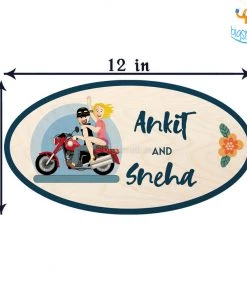 Chitra Chaya Personalized Bullet Couple Name Plate | COD Not Available