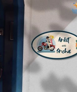 Chitra Chaya Personalized Bullet Couple Name Plate | COD Not Available