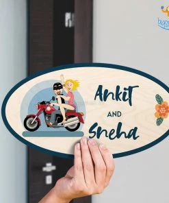 Chitra Chaya Personalized Bullet Couple Name Plate | COD Not Available