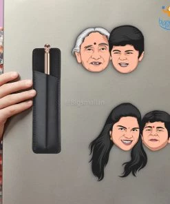 Chitra Chaya Personalized Caricature Wooden Fridge Magnet | COD Not Available