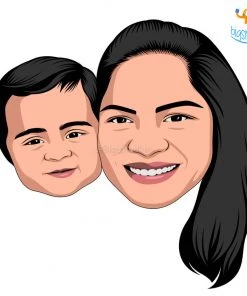 Chitra Chaya Personalized Caricature Wooden Fridge Magnet | COD Not Available