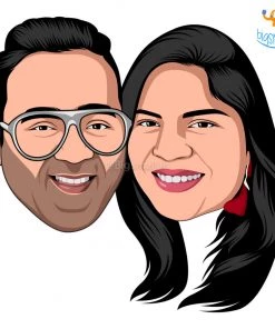 Chitra Chaya Personalized Caricature Wooden Fridge Magnet | COD Not Available