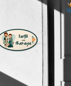 Chitra Chaya Personalized Couple Theme Name Plate | COD Not Available