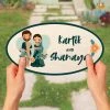 Chitra Chaya Personalized Couple Theme Name Plate | COD Not Available
