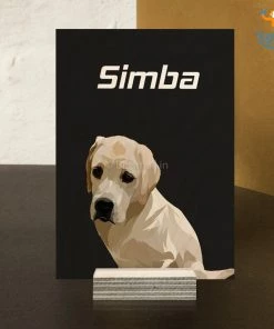 Chitra Chaya Personalized Pets Caricature Wooden Portrait | COD Not Available