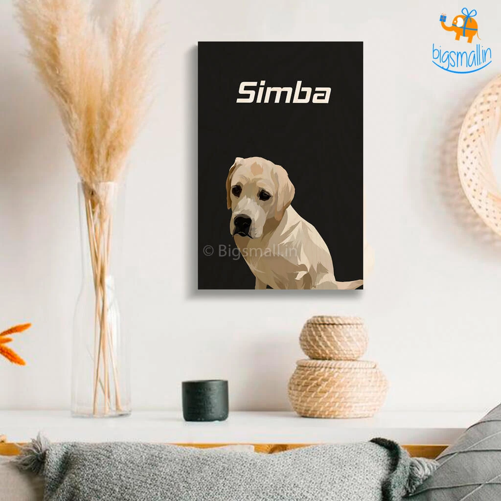 Chitra Chaya Personalized Pets Caricature Wooden Portrait | COD Not Available