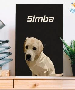 Chitra Chaya Personalized Pets Caricature Wooden Portrait | COD Not Available