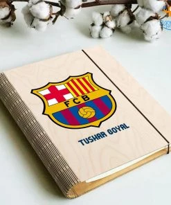 Chitra Chaya Personalized FCB Wooden Binder Diary | COD Not Available