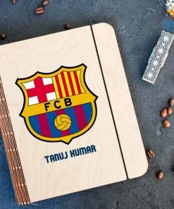 Chitra Chaya Personalized FCB Wooden Binder Diary | COD Not Available