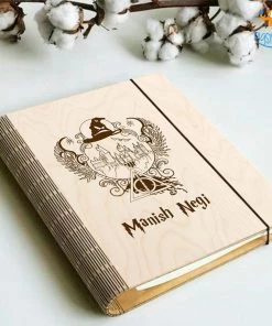 Chitra Chaya Personalized Harry Potter Theme Wooden Binder Diary | COD Not Available