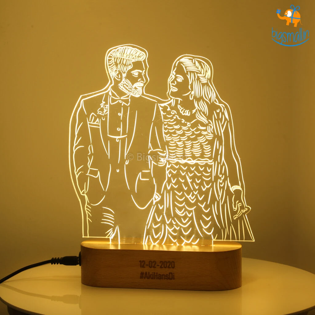 India Vibes Father's Day Personalized Hologram Lamp