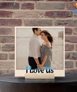 Chitra Chaya Personalized I Love Us Wooden Print Frame | COD Not Available