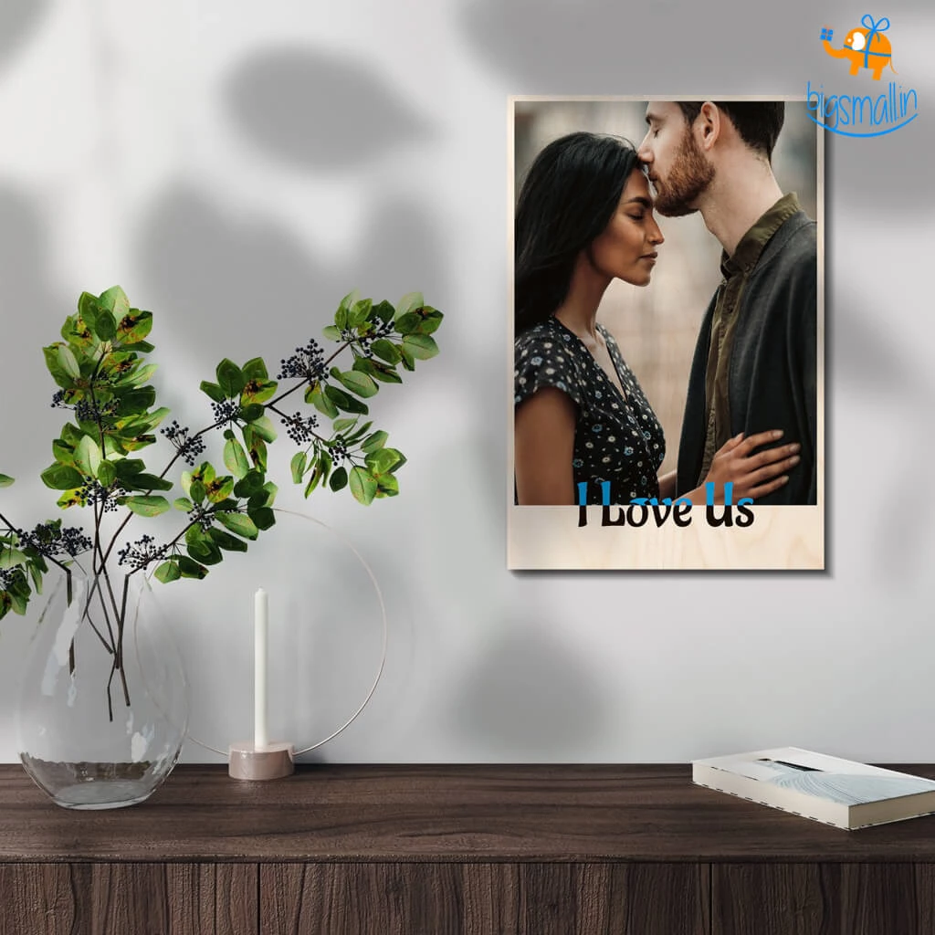 Chitra Chaya Personalized I Love Us Wooden Print Frame | COD Not Available