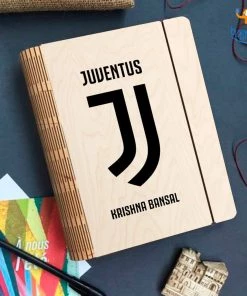 Chitra Chaya Personalized Juventus Wooden Binder With Elastic Strap | COD Not Available