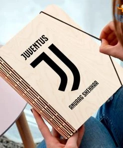 Chitra Chaya Personalized Juventus Wooden Binder With Elastic Strap | COD Not Available
