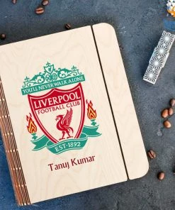 Chitra Chaya Personalized Liverpool Wooden Binder Diary | COD Not Available