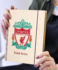 Chitra Chaya Personalized Liverpool Wooden Binder Diary | COD Not Available