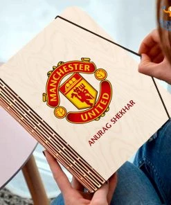 Chitra Chaya Personalized Manchester United Wooden Binder Diary | COD Not Available