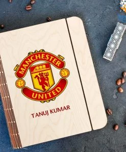 Chitra Chaya Personalized Manchester United Wooden Binder Diary | COD Not Available