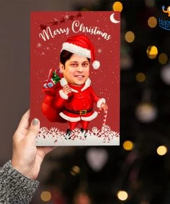 Chitra Chaya Personalized Christmas Santa Wooden Frame | COD Not Available