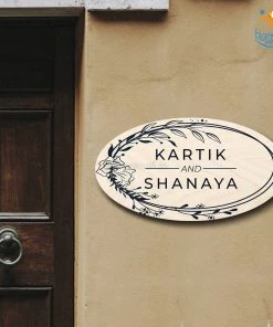 Chitra Chaya Personalized Minimalistic Oval Name Plate | COD Not Available