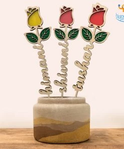 Chitra Chaya Personalized Wooden Rose | COD Not Available Father's Day