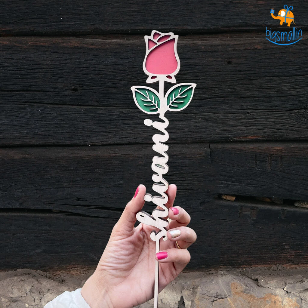 Chitra Chaya Personalized Wooden Rose | COD Not Available Father's Day