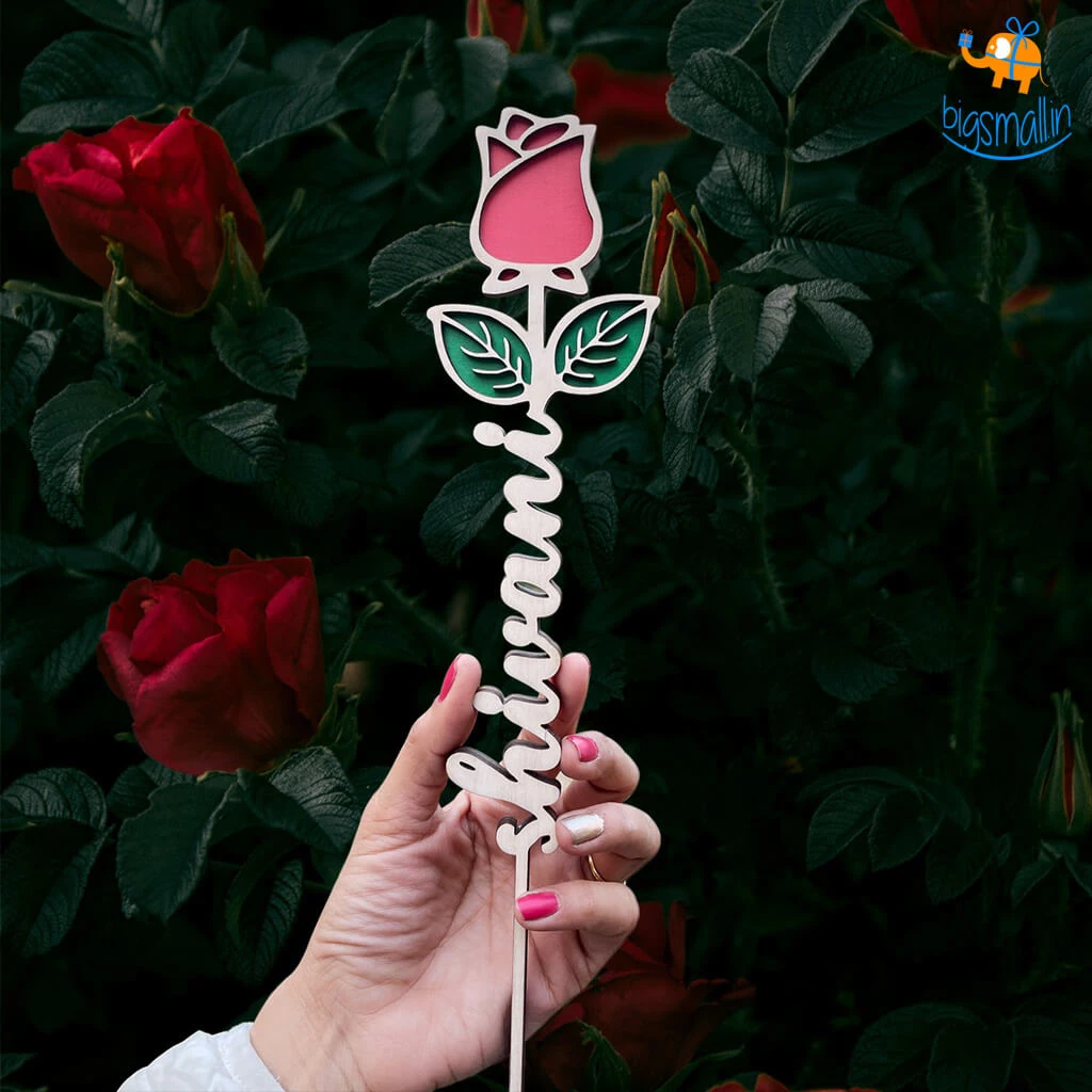 Chitra Chaya Personalized Wooden Rose | COD Not Available Father's Day