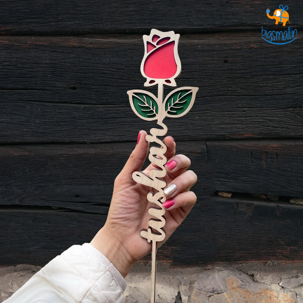 Chitra Chaya Personalized Wooden Rose | COD Not Available Father's Day