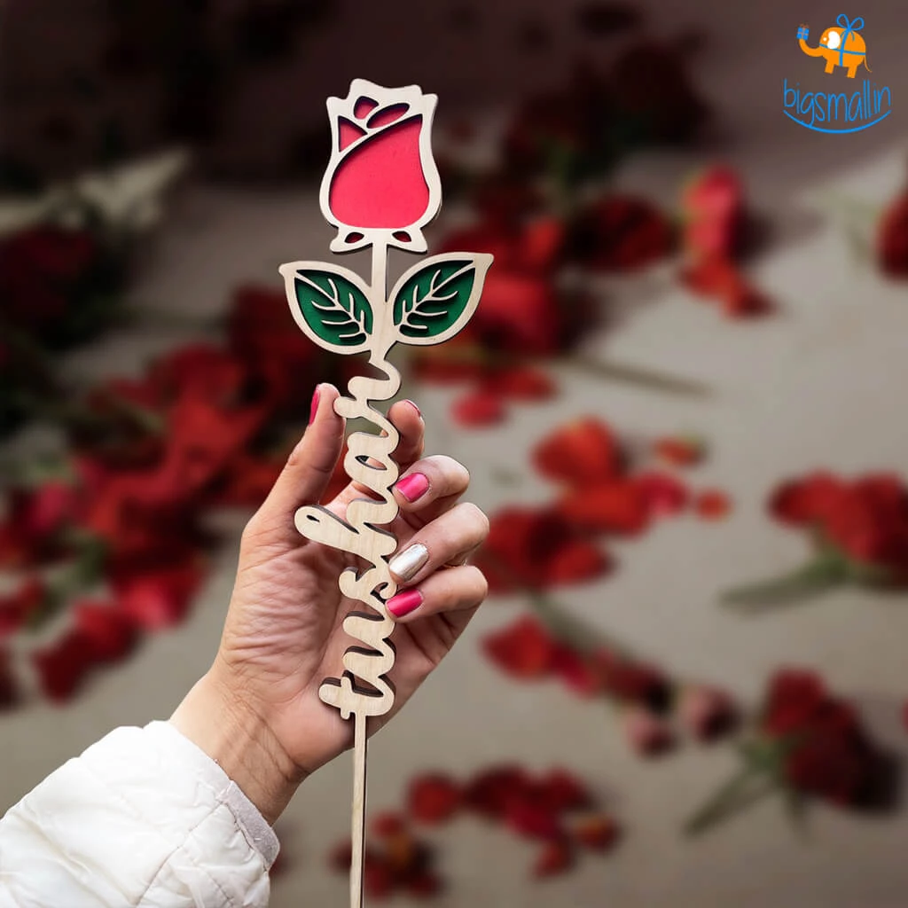 Chitra Chaya Personalized Wooden Rose | COD Not Available Father's Day