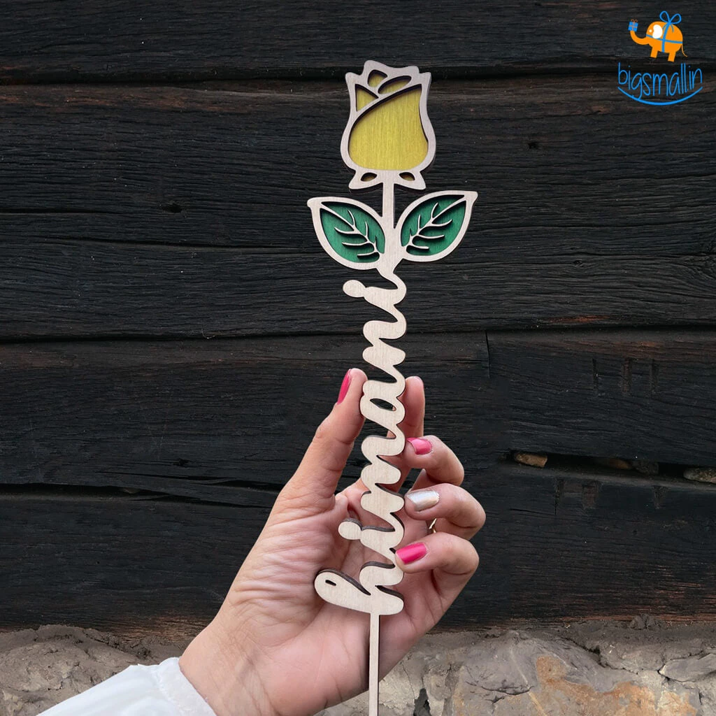 Chitra Chaya Personalized Wooden Rose | COD Not Available Father's Day