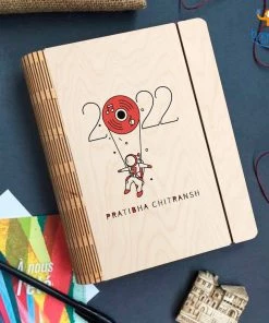 Chitra Chaya Personalized New Year Wooden Binder With Elastic Strap | COD Not Available