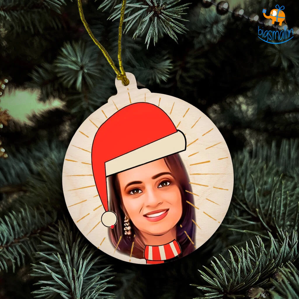 Chitra Chaya Personalized Photo Wooden Christmas Ornament | COD Not Available Father's Day