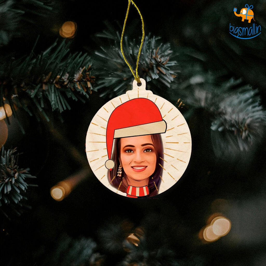 Chitra Chaya Personalized Photo Wooden Christmas Ornament | COD Not Available Father's Day