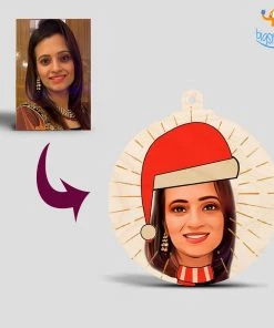 Chitra Chaya Personalized Photo Wooden Christmas Ornament | COD Not Available Father's Day