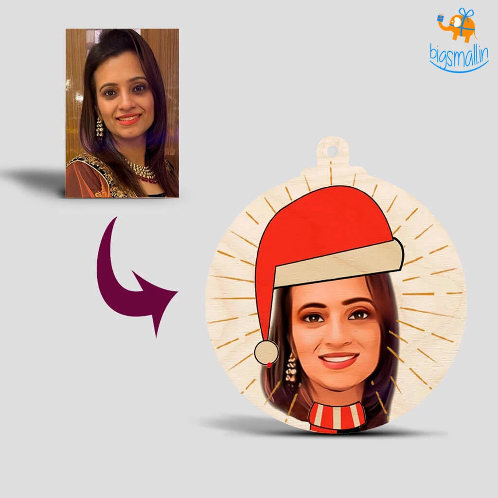 Chitra Chaya Personalized Photo Wooden Christmas Ornament | COD Not Available Father's Day