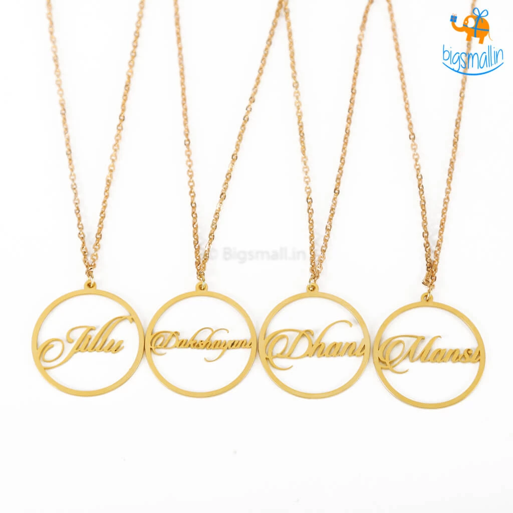Pin It Up Personalized Metallic Gold Pendant | COD Not Available
