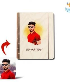 Chitra Chaya Personalized Photo Art Wooden Binder With Elastic Strap | COD Not Available