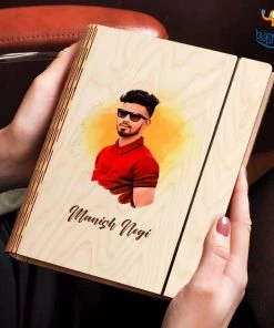 Chitra Chaya Personalized Photo Art Wooden Binder With Elastic Strap | COD Not Available