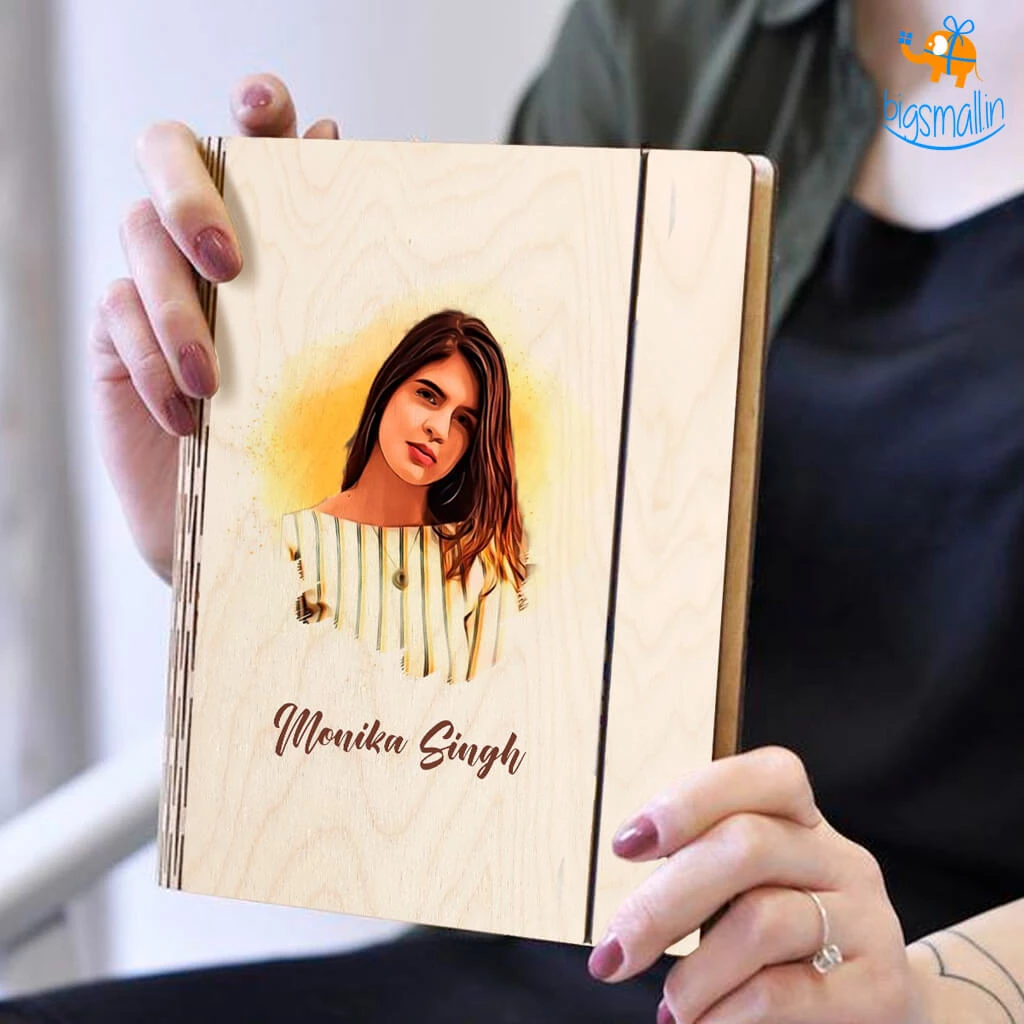 Chitra Chaya Personalized Photo Art Wooden Binder With Elastic Strap | COD Not Available