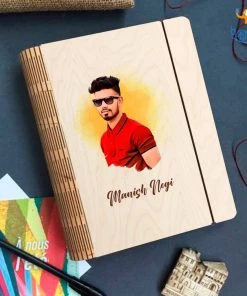 Chitra Chaya Personalized Photo Art Wooden Binder With Elastic Strap | COD Not Available