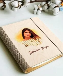 Chitra Chaya Personalized Photo Art Wooden Binder With Elastic Strap | COD Not Available