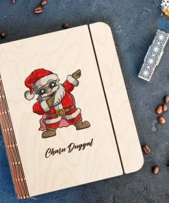 Chitra Chaya Personalized Santa Wooden Binder With Elastic Strap | COD Not Available