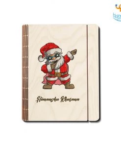 Chitra Chaya Personalized Santa Wooden Binder With Elastic Strap | COD Not Available