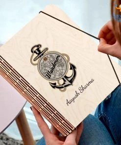 Chitra Chaya Personalized Wanderer Wooden Binder With Elastic Strap | COD Not Available