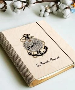 Chitra Chaya Personalized Wanderer Wooden Binder With Elastic Strap | COD Not Available