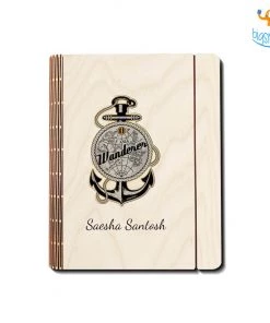 Chitra Chaya Personalized Wanderer Wooden Binder With Elastic Strap | COD Not Available
